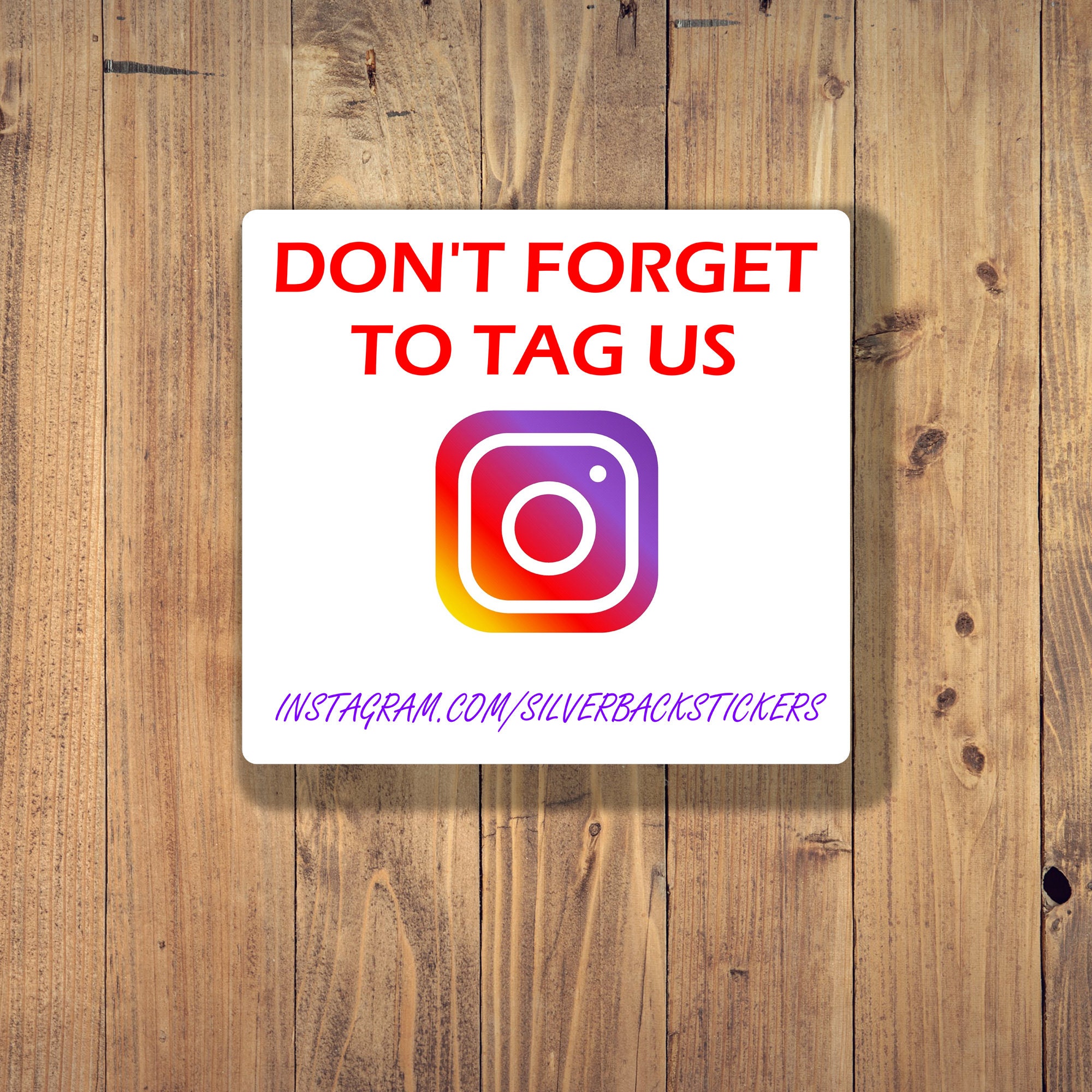 Personalisierte Instagram Aufkleber Markiere uns auf Instagram