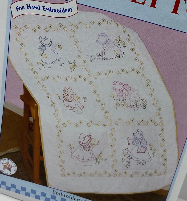 Sue.Nursery Quilt Blocks.Stamped Embroidery Kit Etsy
