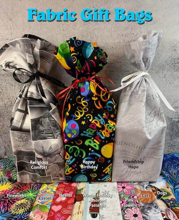 Gift Wrapping Ideas ~ Fabric Gift Bags - Real Creative Real Organized