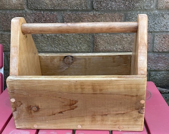 Reclaimed Wood Tool Box: Rustic Farmhouse Style Trug