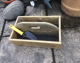 Wooden Garden Trug / Tool Box - Handmade Tray ~ Storage Box - Plant Display - Reclaimed Wood - Rustic Style.