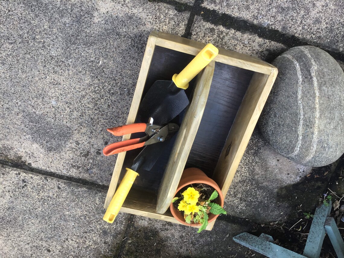 Wooden Garden Trug / Tool Box Handmade Tray Storage Box Etsy
