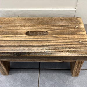 Wooden Step Stool - Handmade From Reclaimed Wood - Rustic Farmhouse ...