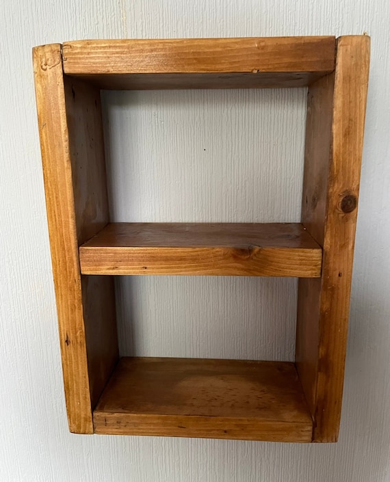 Kitchen Display Shelf: Reclaimed Wood , Rustic Style Handmade Wooden Storage Unit
