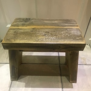 Wooden Stool - Rustic Farmhouse Style Stools - Handmade From Chunky ...