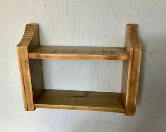 Handmade Reclaimed Wood Spice Rack: Rustic Kitchen Shelving.