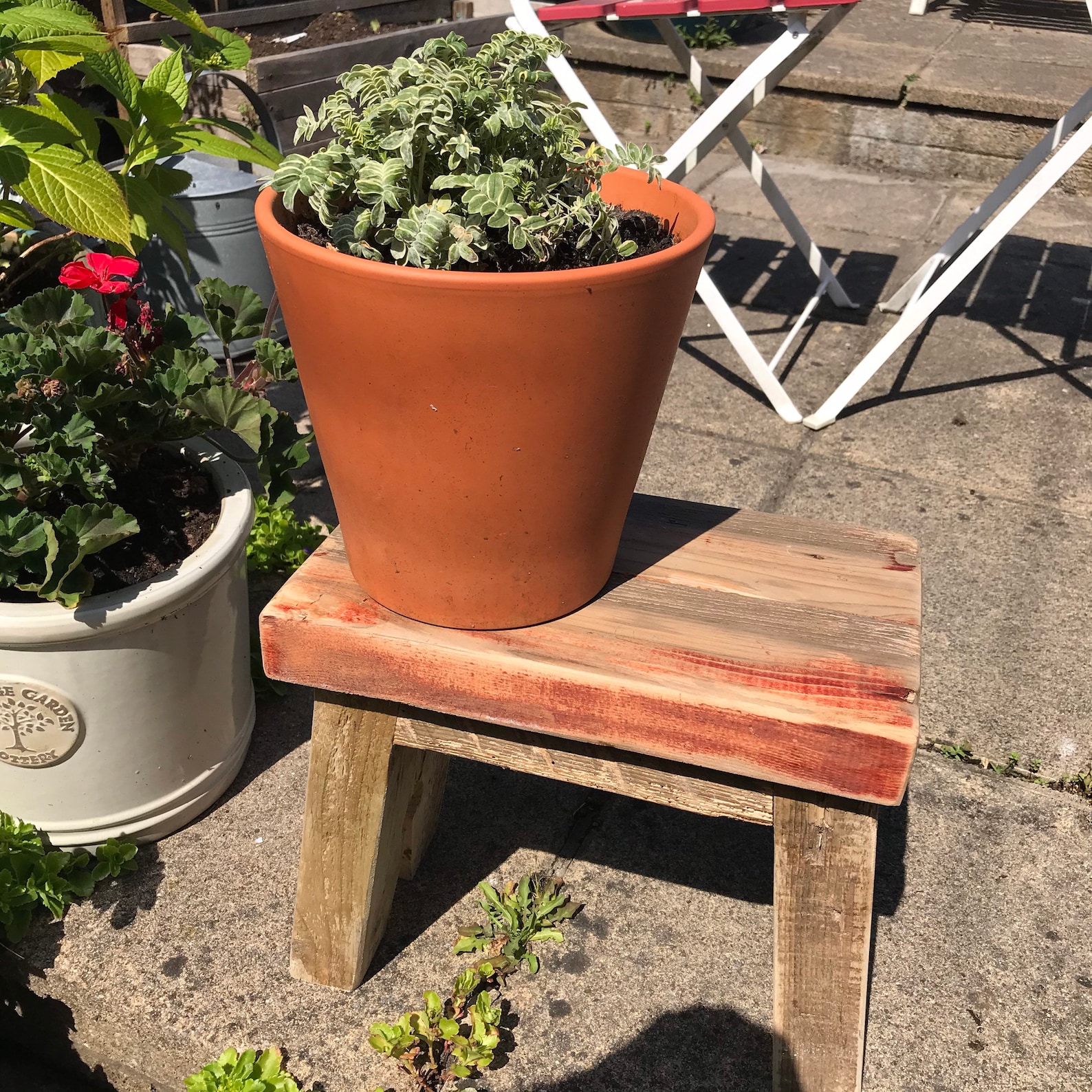 Wooden Stool - Rustic Farmhouse Style Stools - Handmade From Chunky ...