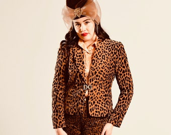 leopard print blazer size 18