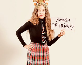 Marisa Christina Classics/ Plaid Christmas Skirt/ Long Christmas Skirt/ Tartan Skirt/ Accordion Pleat Skirt/ Plaid Pleated Skirt