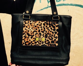 kate landry animal print purse