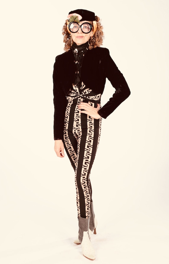 ROBERTA/ Black Velvet Bolero jacket/ Black Velvet… - image 1