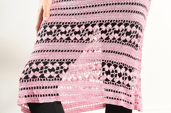 Hugo Buscati Collection/ Pink Crochet Dress/ Croc… - image 9