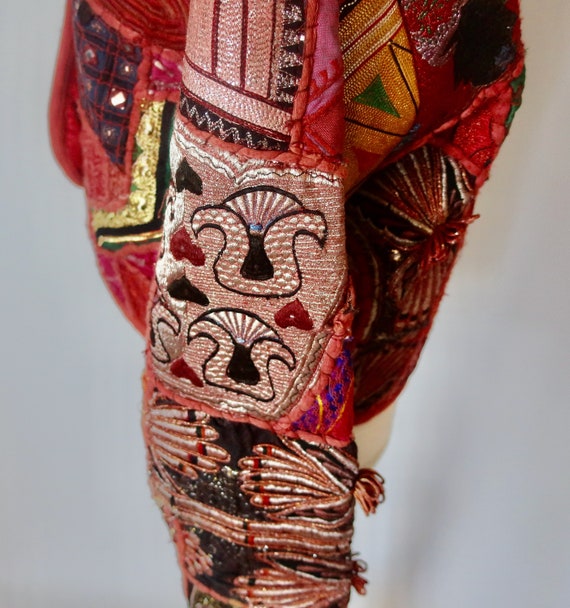 Kantha Patchwork Jacket, Patchwork Bolero, India … - image 6
