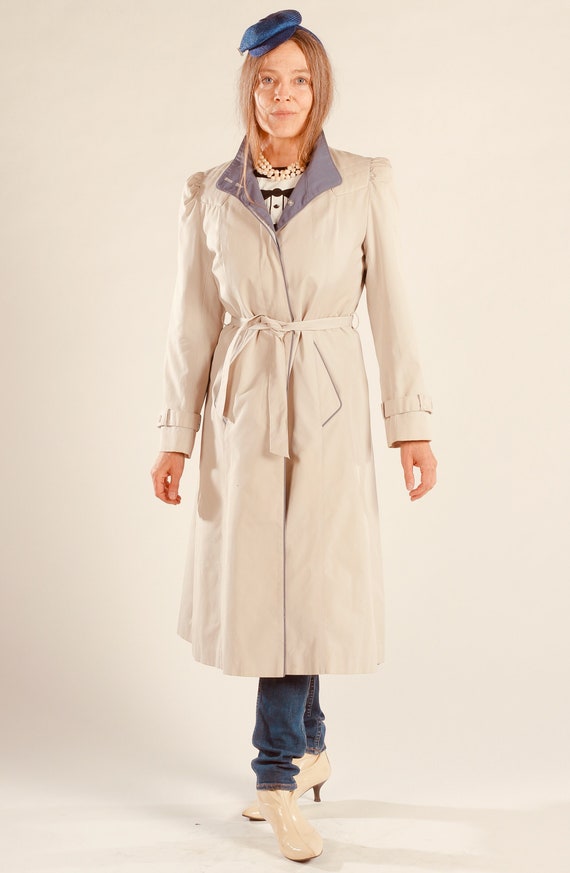 J Gallery/ Spring Trench Coat/ 80's Trench Coat/ B