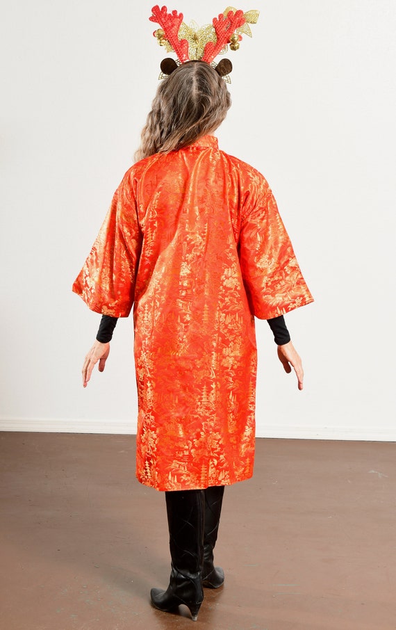 Joli/ Chinese Robe/ Chinese Metallic Robe/ Gold R… - image 4