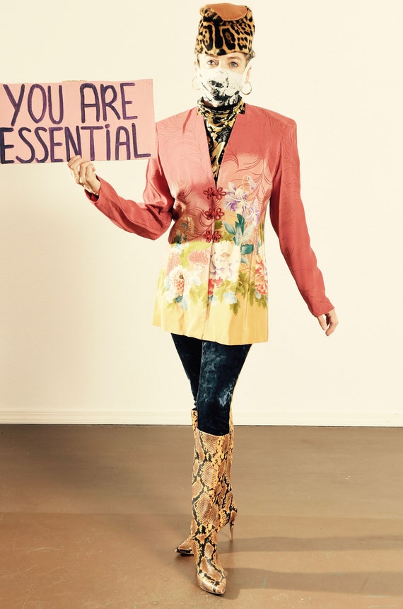 Dorothy Schoelen/ Platinum/ 90's Asian Blazer/ Asi