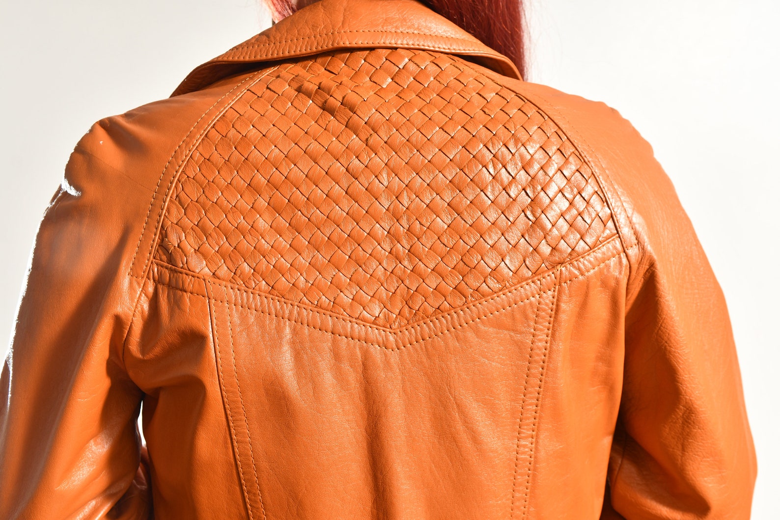 70's Tan Leather Jacket/ Vintage Long Leather Jacket/ Etsy