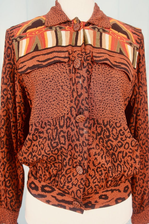 Carole Little/ Leopard Print jacket/ Leopard Print