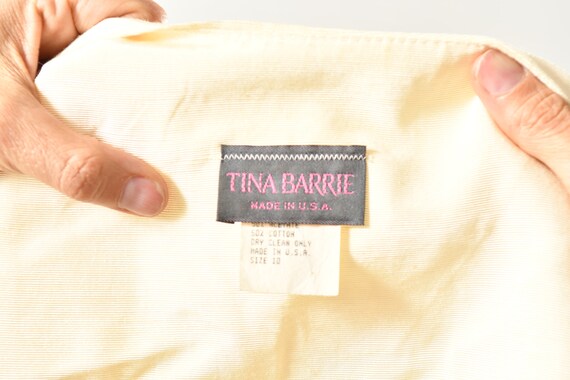 Tina Barrie/ 80's Two Piece Set/ Cream Taffeta Su… - image 10
