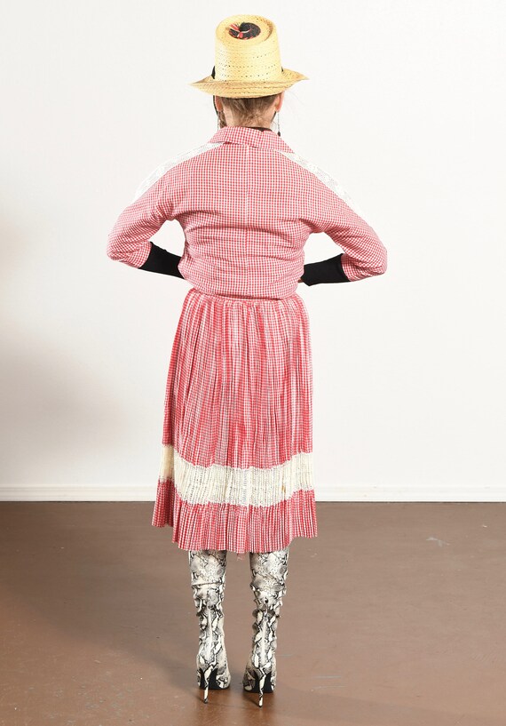 Country Western Two Piece Skirt Set, Gingham Skirt Se… Gem