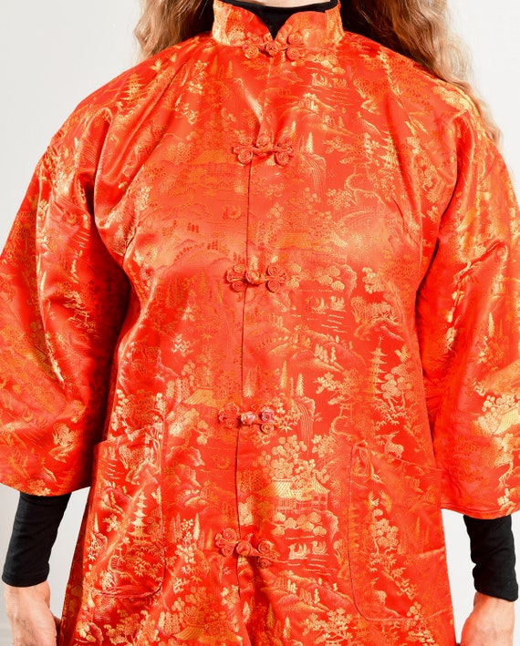 Joli/ Chinese Robe/ Chinese Metallic Robe/ Gold R… - image 8