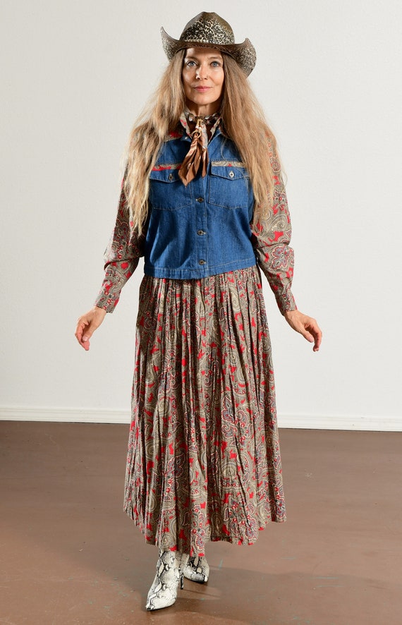 Willow Bend/ Western Skirt Set/ Southwest Denim V… - image 2