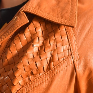 70's Tan Leather Jacket/ Vintage Long Leather Jacket/ - Etsy
