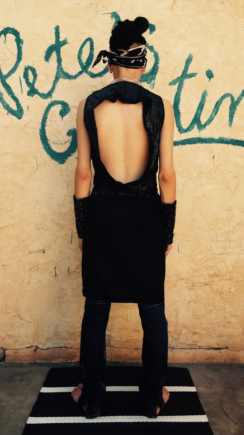 Own Label/ Black Open Back Dress/ Cut Out Dress/ Black Cut out Dress/ Litte Black Dress/ Sleeveless Black Dress/ Black Mini Dress image 4