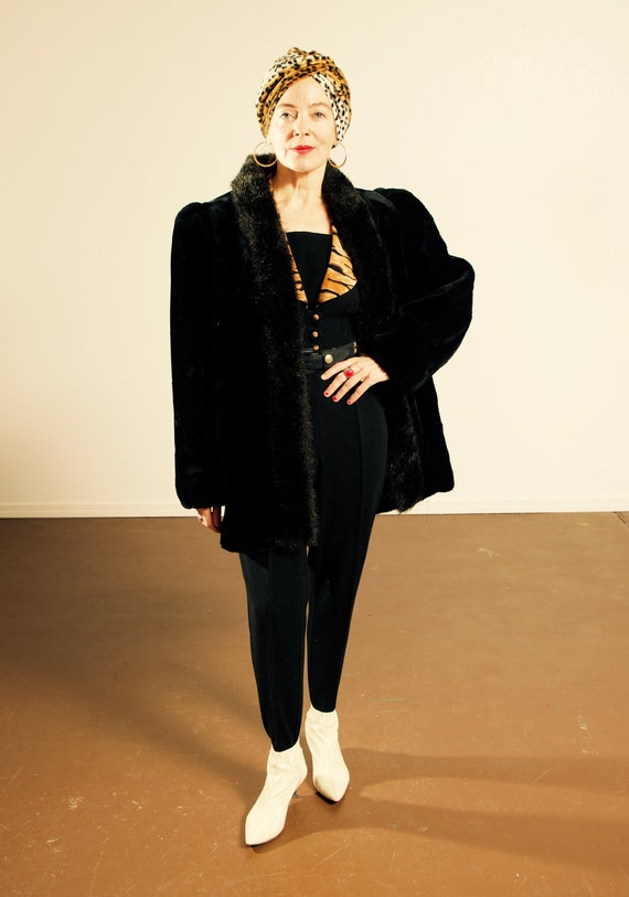 vintage jordache faux fur coat