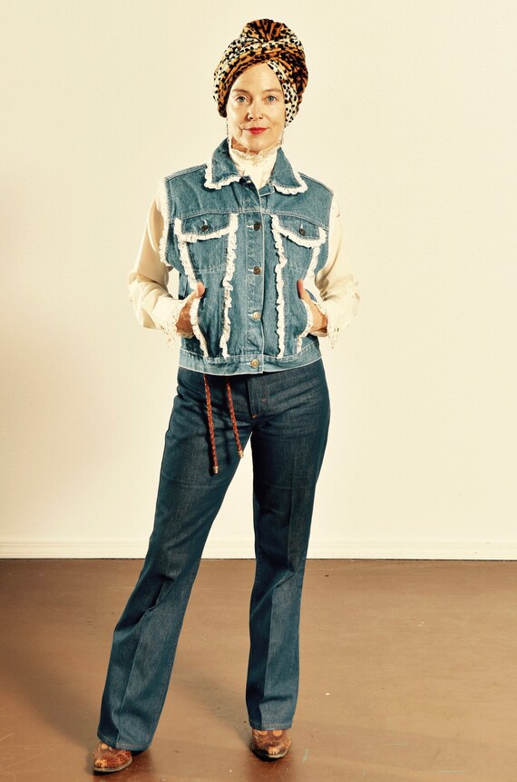 French Toast by Lollytogs Denim Vest/ Vintage Deni