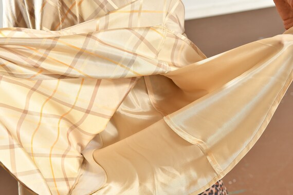 Adrienne Vittadini Silk Plaid Dress/ Preppy Beige… - image 9