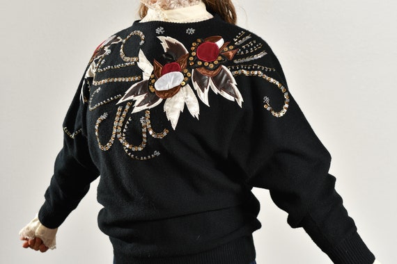 Maurada Sweater/ 80's Sweater/ 80's Appliqué Swea… - image 7