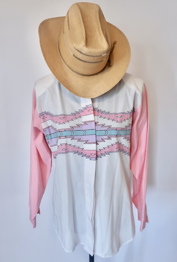 Roper Western Wear, Cowboy Shirt, Southwest Blouse