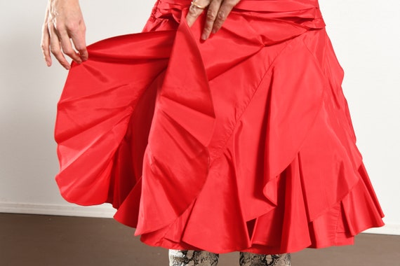 TADASHI/ Tadashi 80's Dress/ Red Strapless Party … - image 9