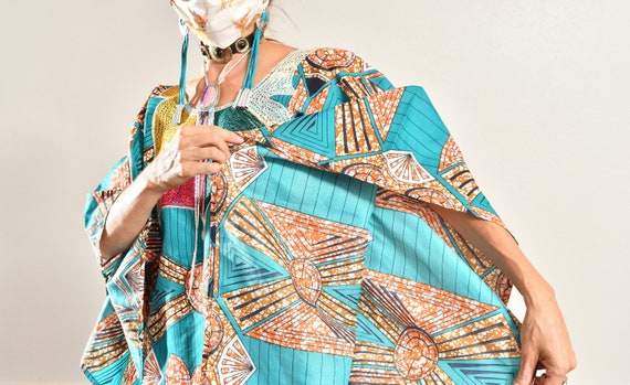 African Print Caftan/ African Ankara Kaftan/ Embr… - image 10