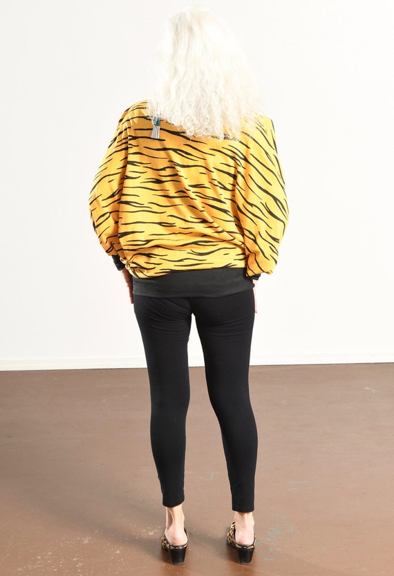 90's Animal Print Sweat-Zhirt/ Zebra Print Cardig… - image 5