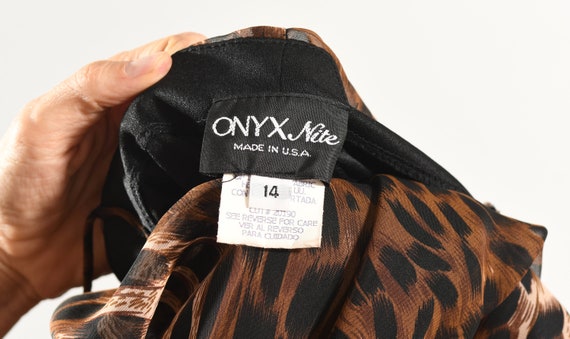 ONYX Nite/ 90's Slip Dress/ Leopard Print Chiffon… - image 10