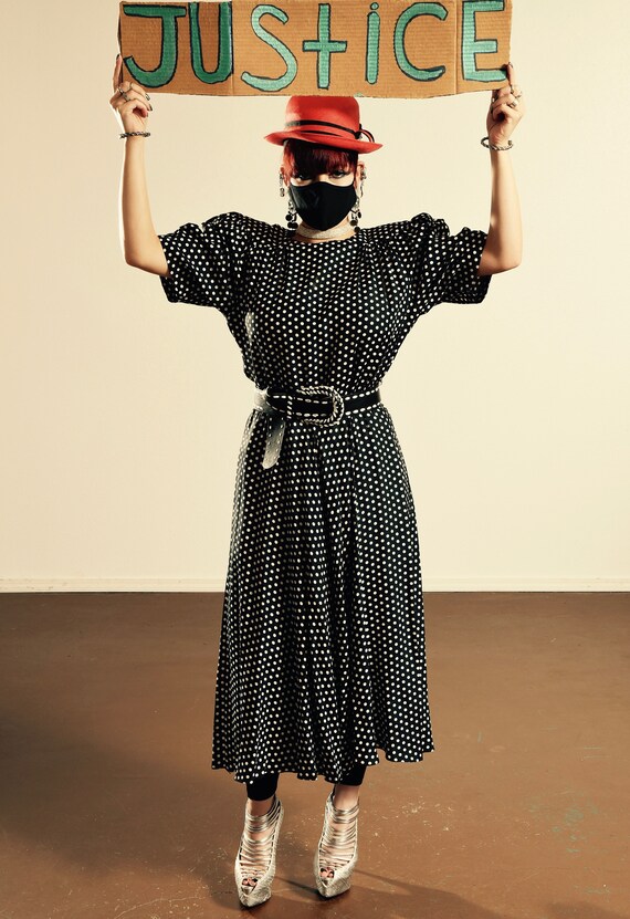E.D. Michaels by Melanie Drucker/ 80's Polka Dot D