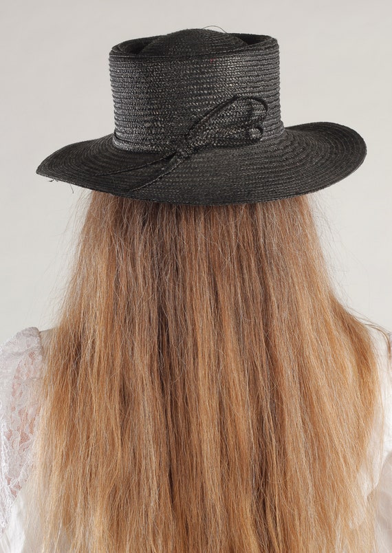 BETMAR/ Black Straw Hat/ Southwest Straw Hat/ Wid… - image 4