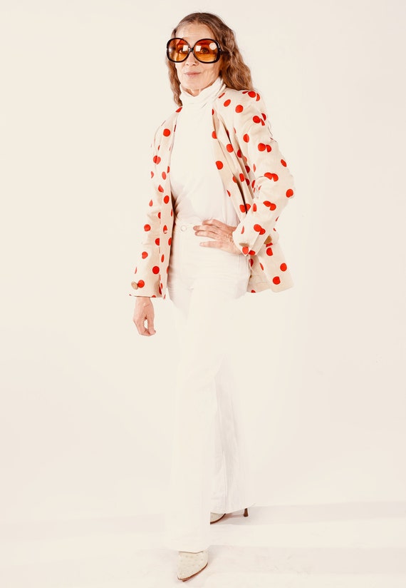 Bill Blass/ Bill Blass Blazer/ Polka Dot Blazer/ R