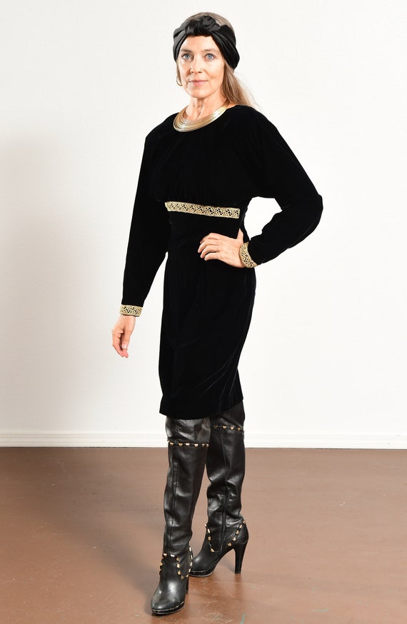 DATIANI/ Velvet Empress Waist Line Dress/ Velvet … - image 5