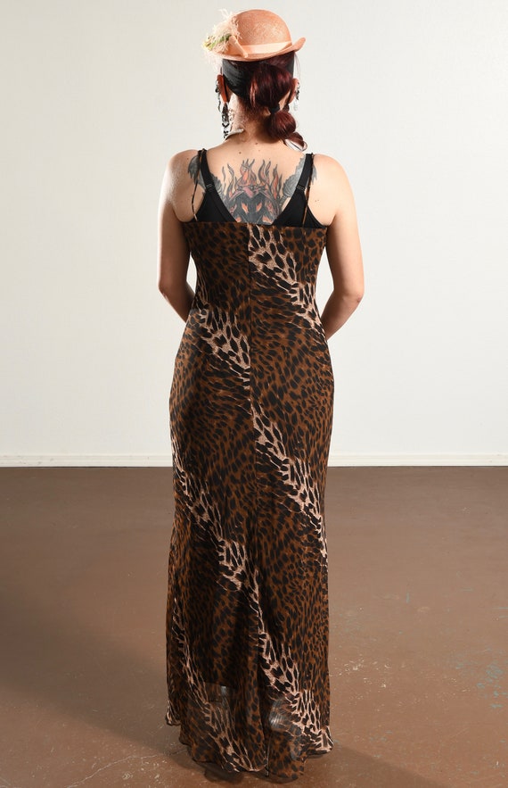 ONYX Nite/ 90's Slip Dress/ Leopard Print Chiffon… - image 6