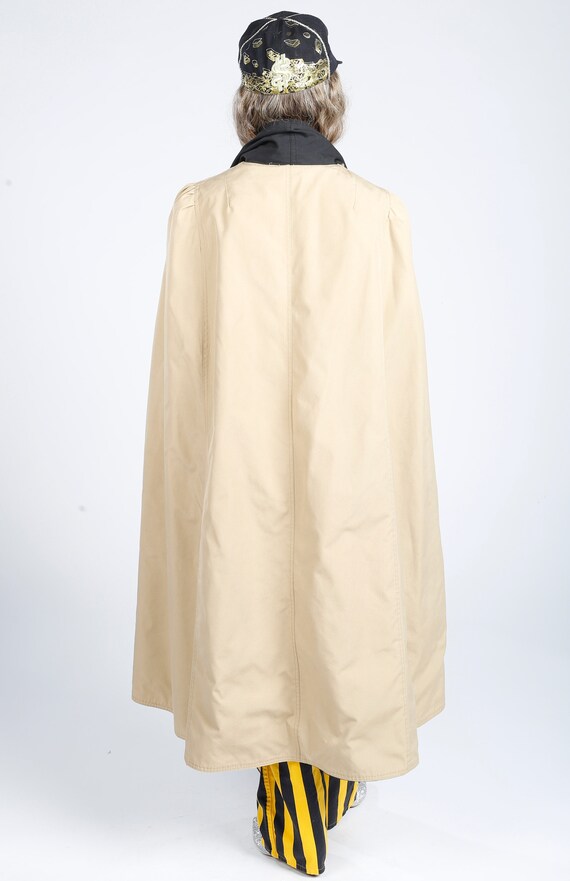 Reversible Trench Coat Cape Attached Scarf, Puff … - image 4