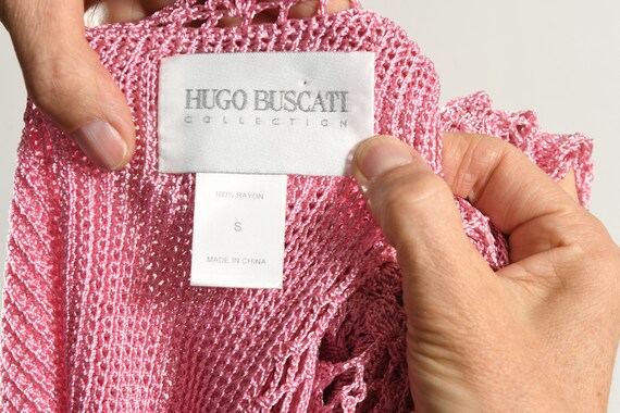 Hugo Buscati Collection/ Pink Crochet Dress/ Croc… - image 10