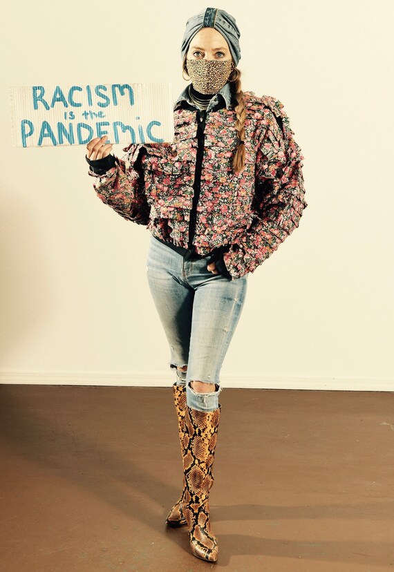 Rag Jacket/ Fringe Jacket/ Rag Fringe Jacket/ Flor