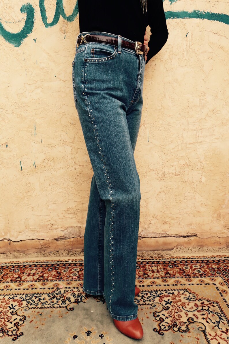 NYDJ Rhinestone Studded Bootcut Jeans Size 4-6 | Etsy
