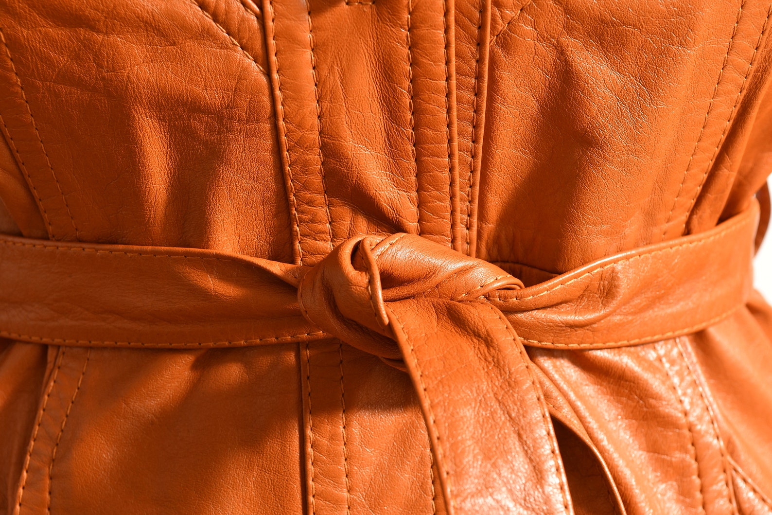 70's Tan Leather Jacket/ Vintage Long Leather Jacket/ Etsy