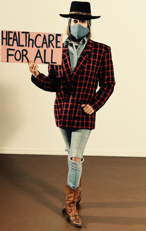 Casual Corner/ 80's Plaid Blazer/ 80's Double Brea