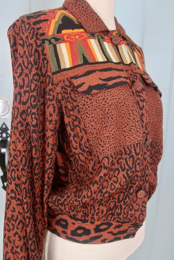 Carole Little/ Leopard Print jacket/ Leopard Prin… - image 2