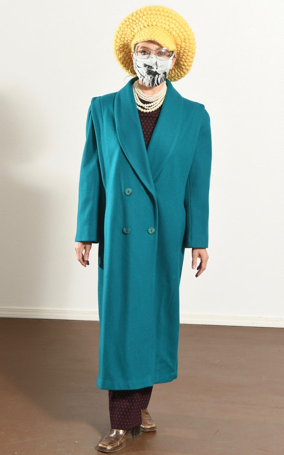 Karessa Wool Coat/ 80's Wool Dress Coat/ 80's Woo… - image 6